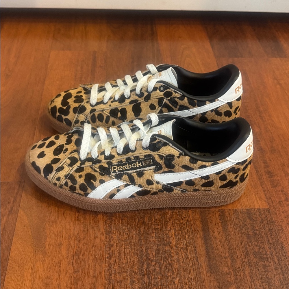 Reebok Women’s Club C Grounds UK Cheetah Print Sneakers - Picture 3 of 6
